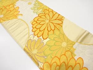 アンティーク　流水に菊模様織り出し袋帯（材料）